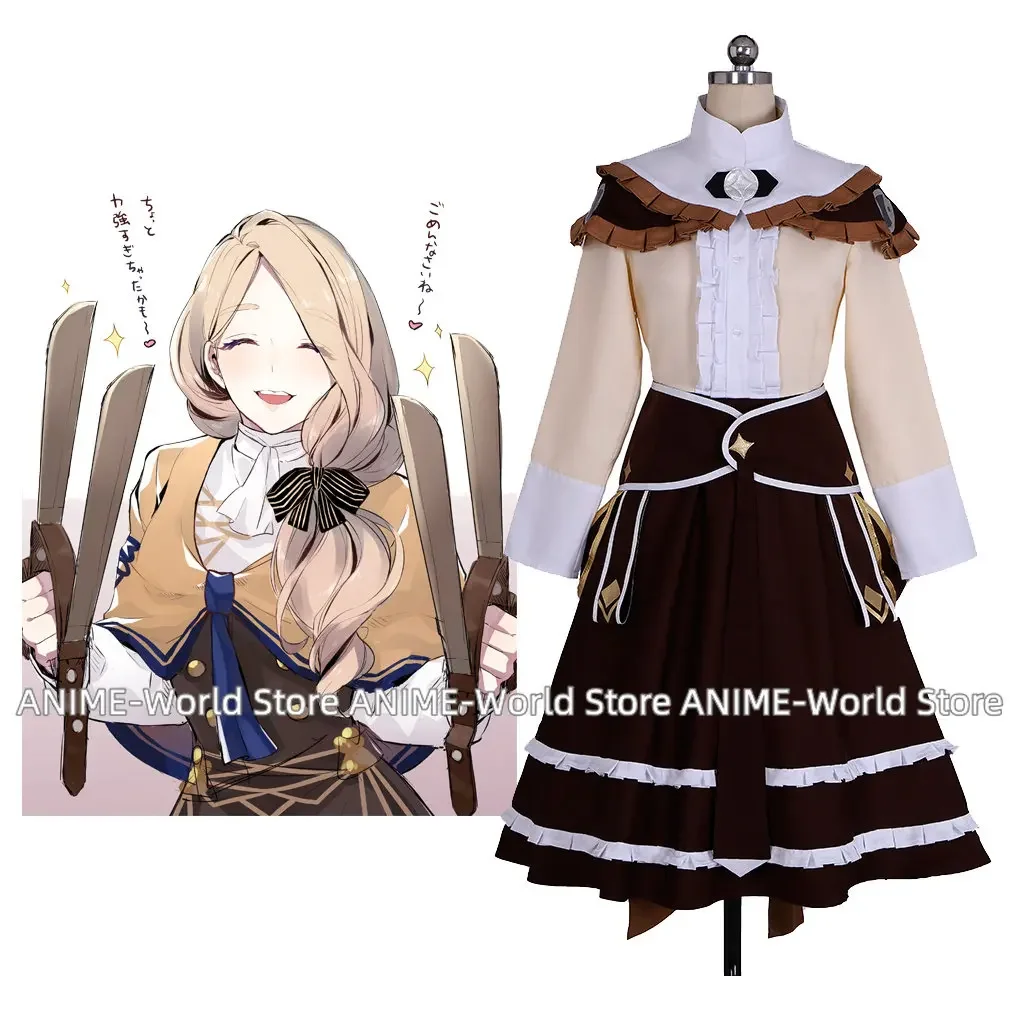 

Game Fire Emblem Mercedes Cosplay Costume Fancy Dress Mercedes Top skirt belt full set for women halloween costumes