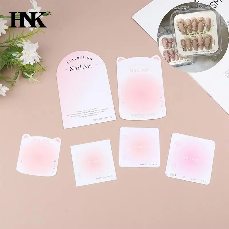 10Pcs Press-On Nail Packaging Display Handmade False Nail Design Swatch Show Card Manicure Sample Display Salon