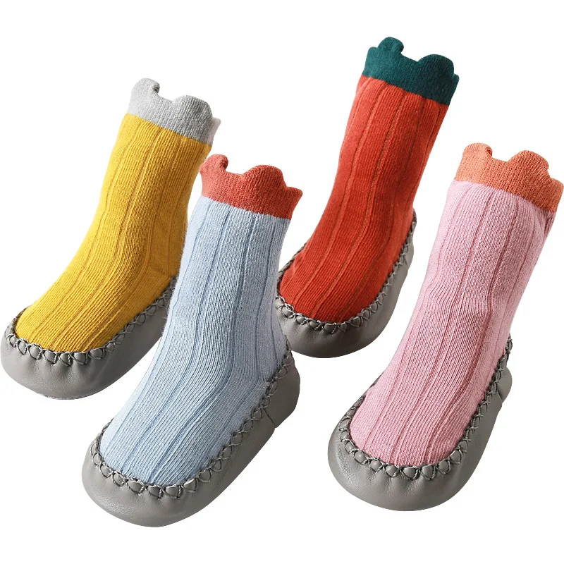 Non-Slip Socks Shoes Infant Anti-Skid First Walkers Toddler Soft Sole Slippers Footwear for Pre-Walking and Early Walking Stages