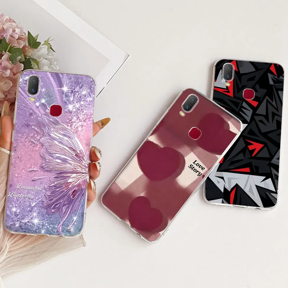 Clear Cute Cat Floral Soft Back Cover - Luxury Painted Design