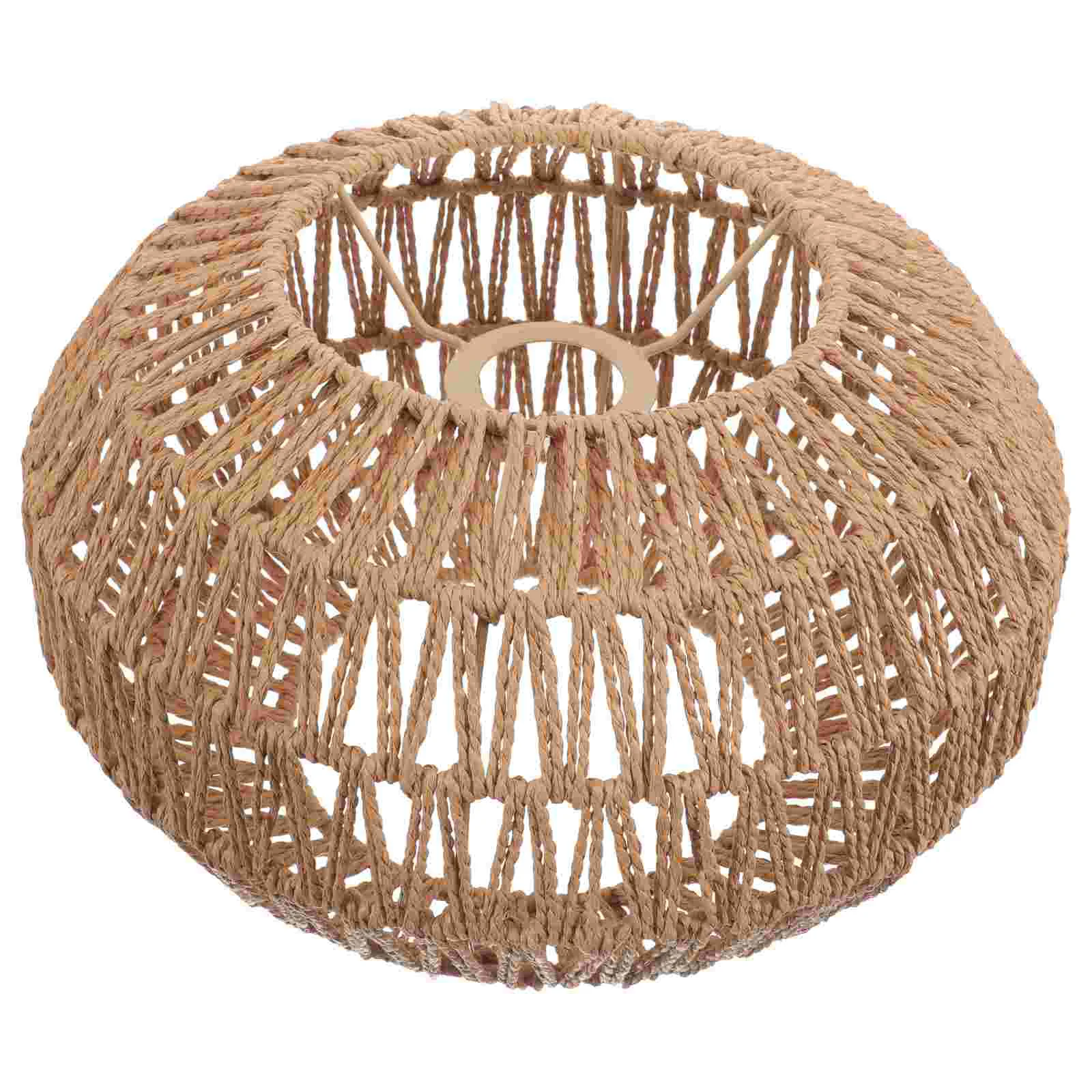 

Woven Pendant Lamp Shade Rattan Lampshade Natural Hand Weaved Chandelier Lampshade Ceiling Rattan Hanging Lamp Shade Light Cover