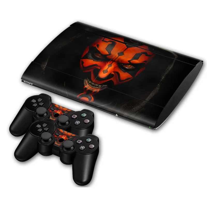 Marvel Deadpool Spiderman Star Wars Vinyl Skin Sticker for PS3 Super Slim Console and 2 Controllers Decal Cover Game Accessories 