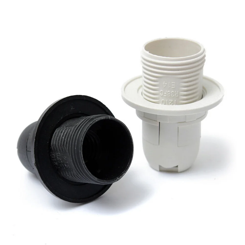 E14 Lamp Bulb Holder Edison Screw Cap Socket White/Black Pendant Ceiling Light Lamp Holder Lamp Bulb Holder Lamp Base