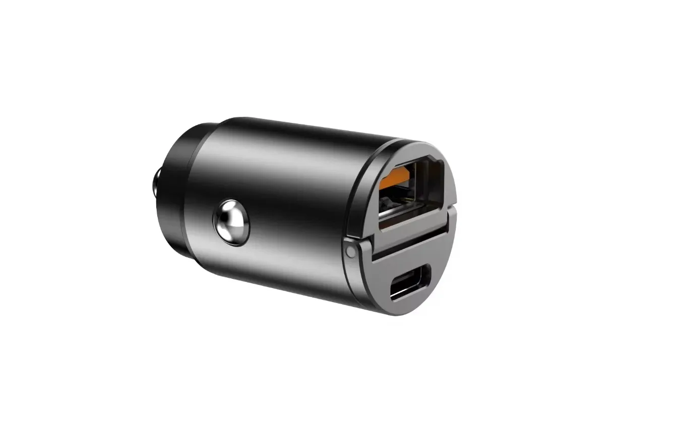 

Smart Aluminium Alloy Mini Adapter Multi Ports Universal Cigarette Lighter Portable Pd Qc 3.0 Usb Car Charger Fast Charging