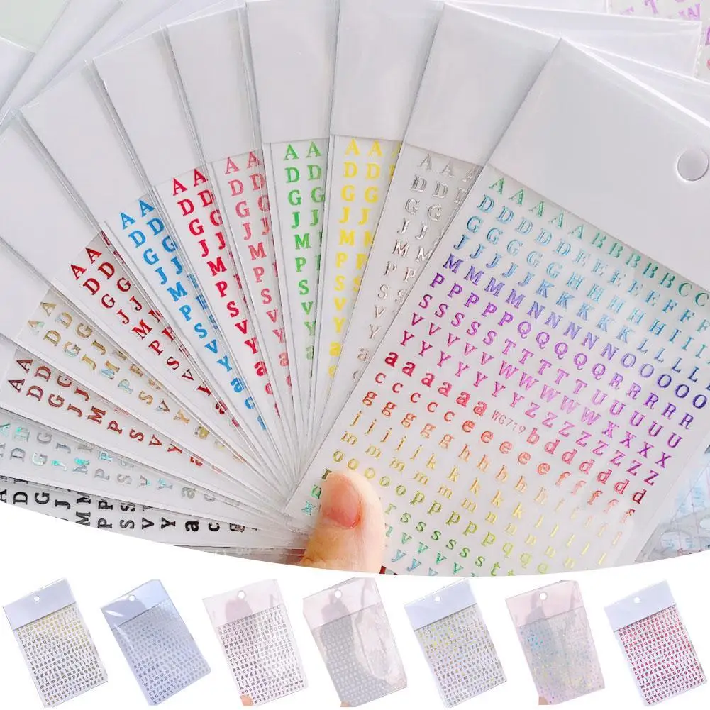 

Colorful 26 Alphabets Nails Sticker DIY Manicure Adhesive Decal English Letter Nail Art Decorations Alphabet Sticker