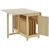 Solid Wood Folding Dining Table and Chair Set with Storage – Foldable Dining Table, Small Drop Leaf Kitchen Table 4