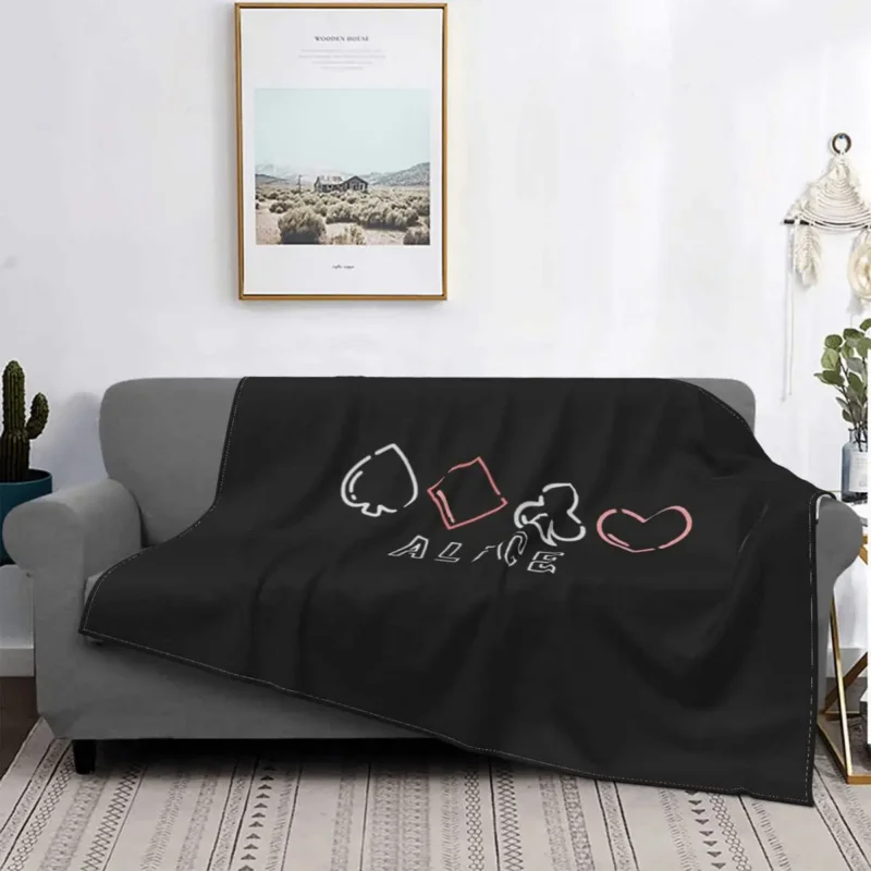 

ALICE Alice In Borderland Netflix Fleece Throw Blanket anime manga Blanket for Sofa Office Lightweight Bedspread