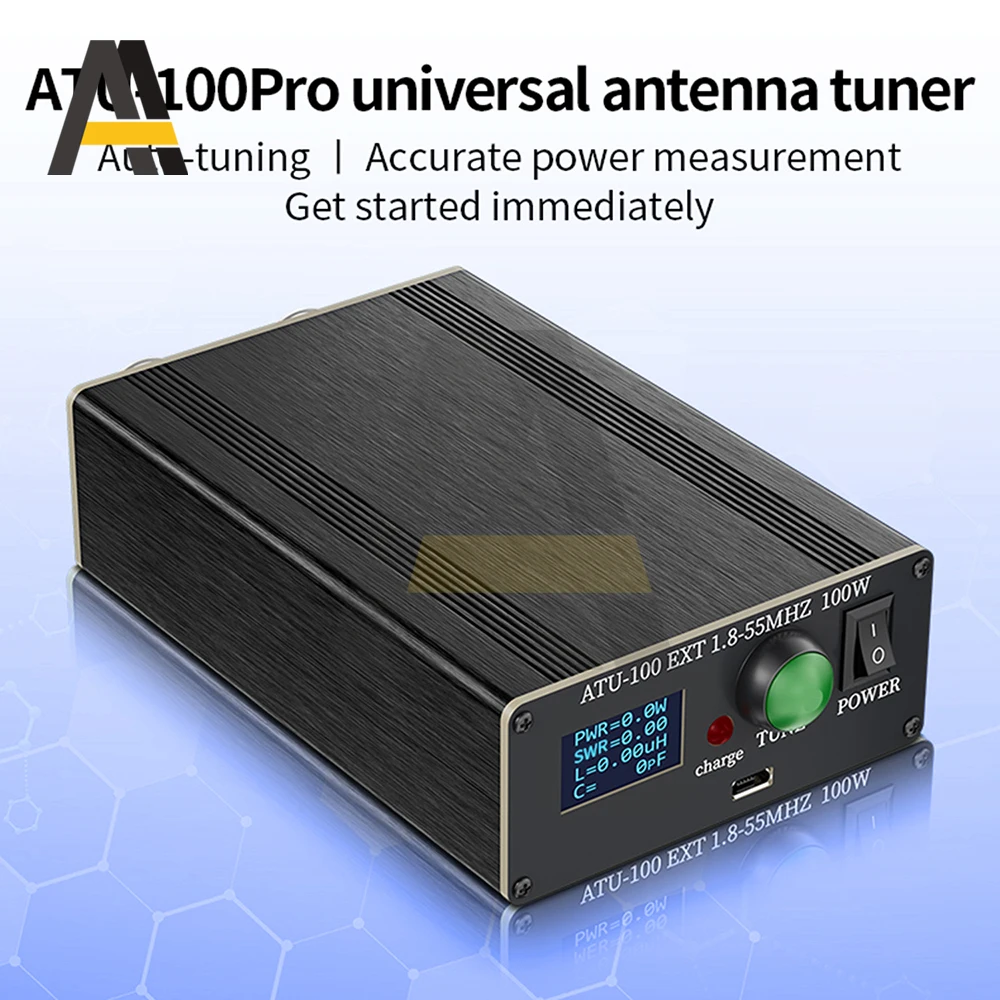 Mini Sintonizzatore d'Antenna Automatico per Apparecchiature Radio 1.8~55MHz 0.96IN con Alloggiamento ATU‑100 Strumenti Elettrici - immagine 3