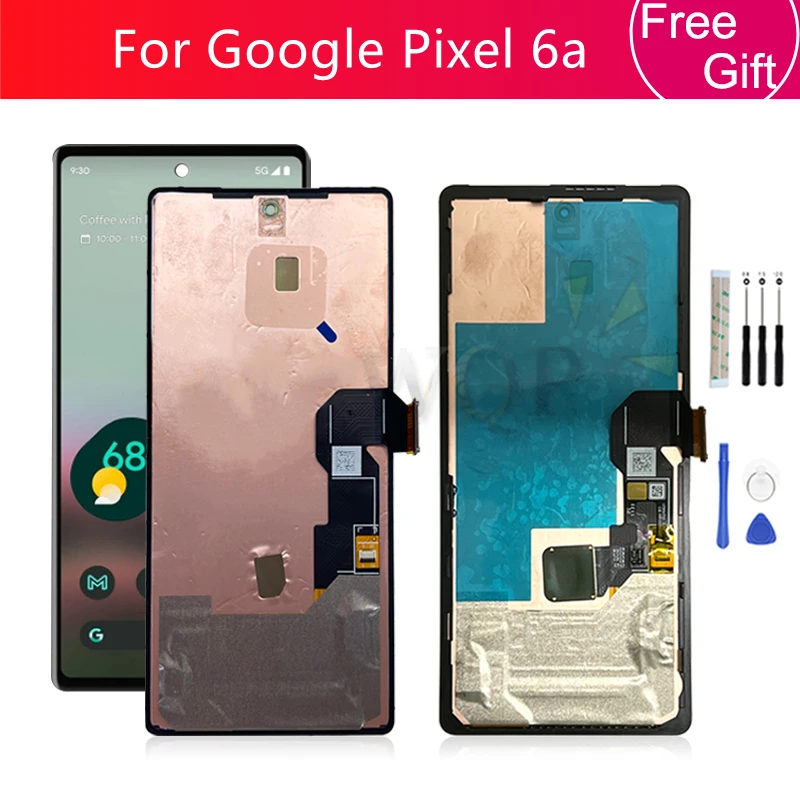 

AMOLED LCD For Google Pixel 6a Display Touch Screen Digitizer Assembly With Frame For Pixel 6a Screen Replacement Parts 6.1"