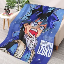 

My Hero Academia Midoriya Izuku Collage Blanket Fleece Winter Portable Throw Blankets for Bedding Office Bedspread