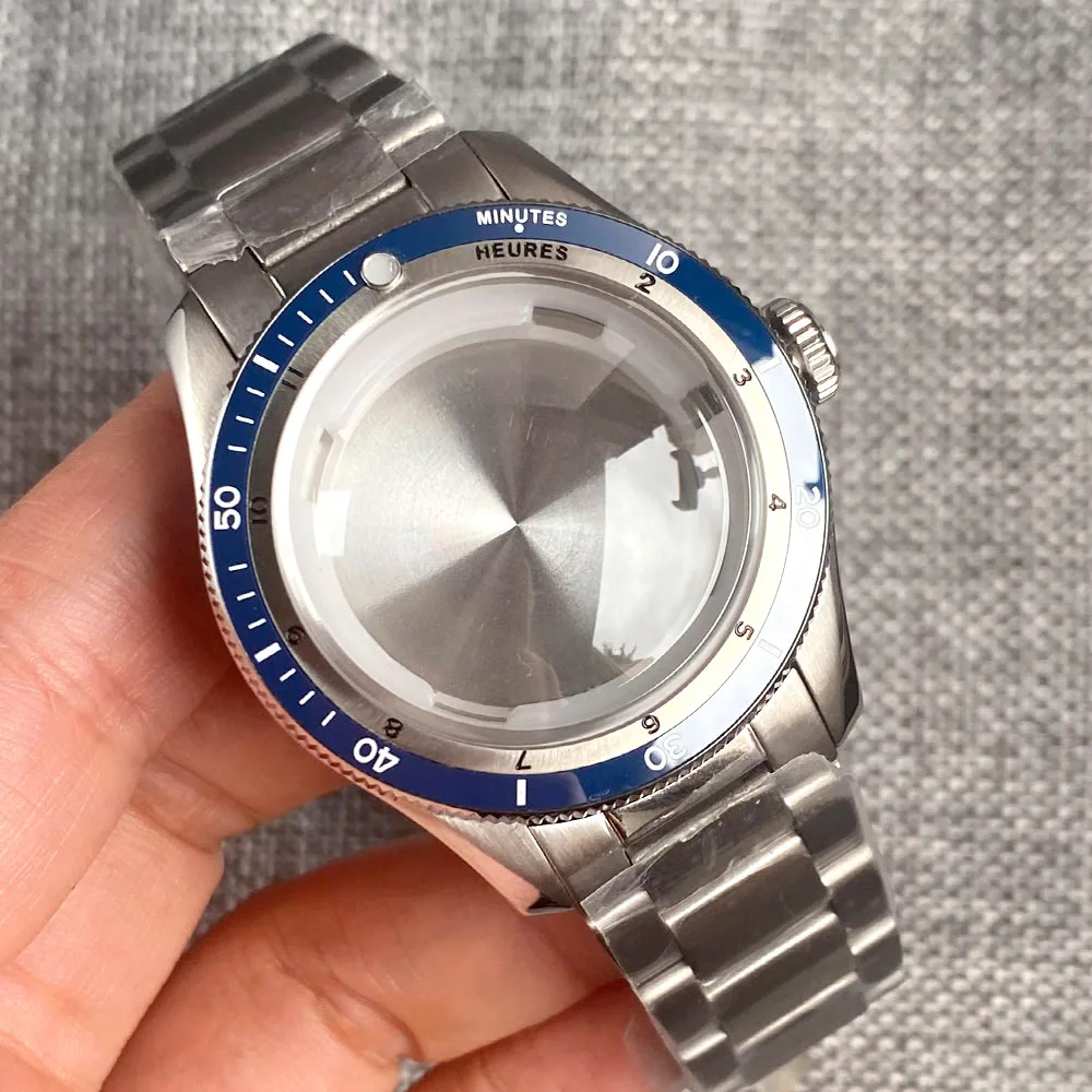 Cassa per orologio Pilot Aviator Diver da 39 mm placcatura in PVD nero cristallo di zaffiro per NH35 NH36 ETA2824 PT5000 quadrante 33,6 mm 200 M impermeabile  1511