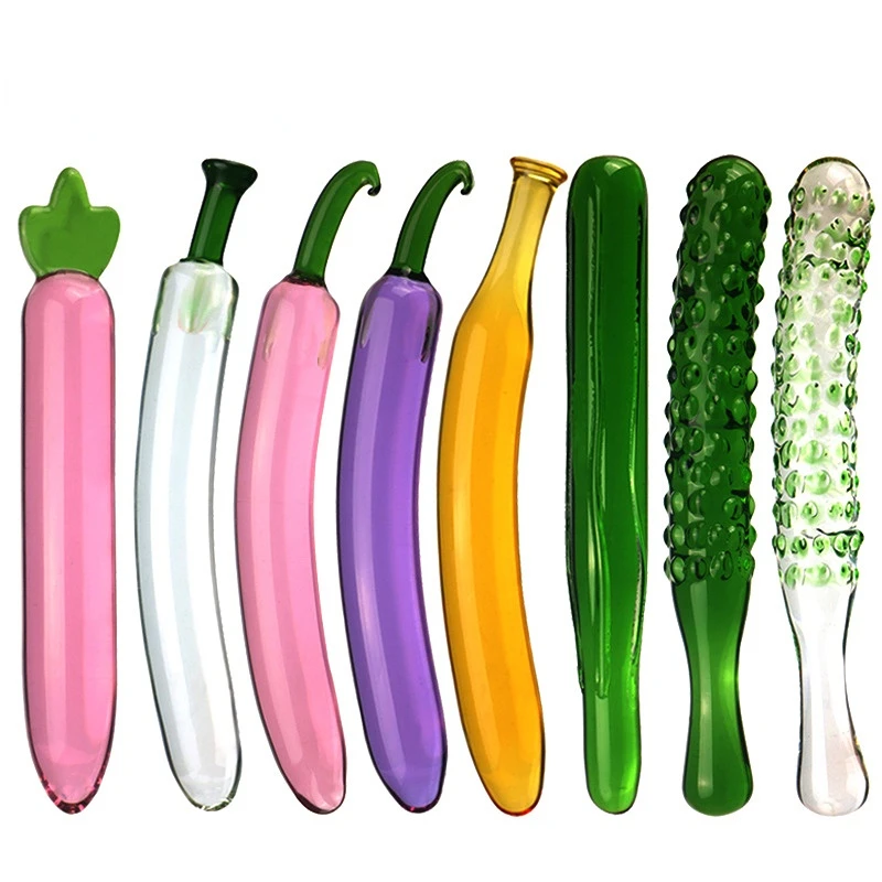 Patlıcan cam Dildos seks oyuncakları kadın erkek eşcinsel muz  