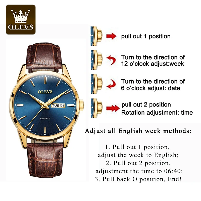 OLEVS ساعات كوارتز رجالي ماركة فاخرة كاجوال موضة س...