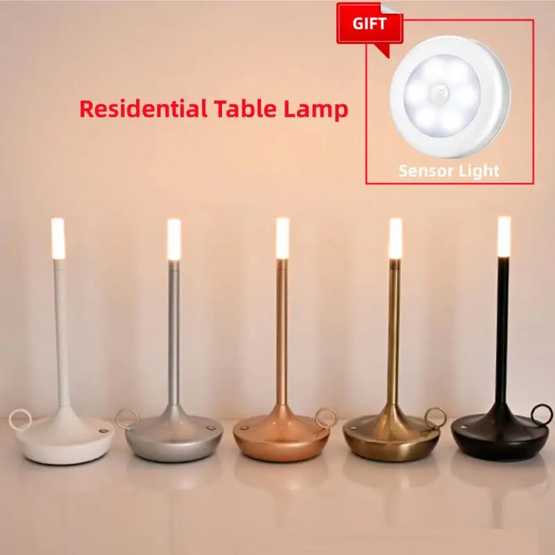 

Residential Table Lamp LED USB Rechargeable Desk Light Touch Switch Bedside Decorative Lamp Bar Atmosphere Table Lantern