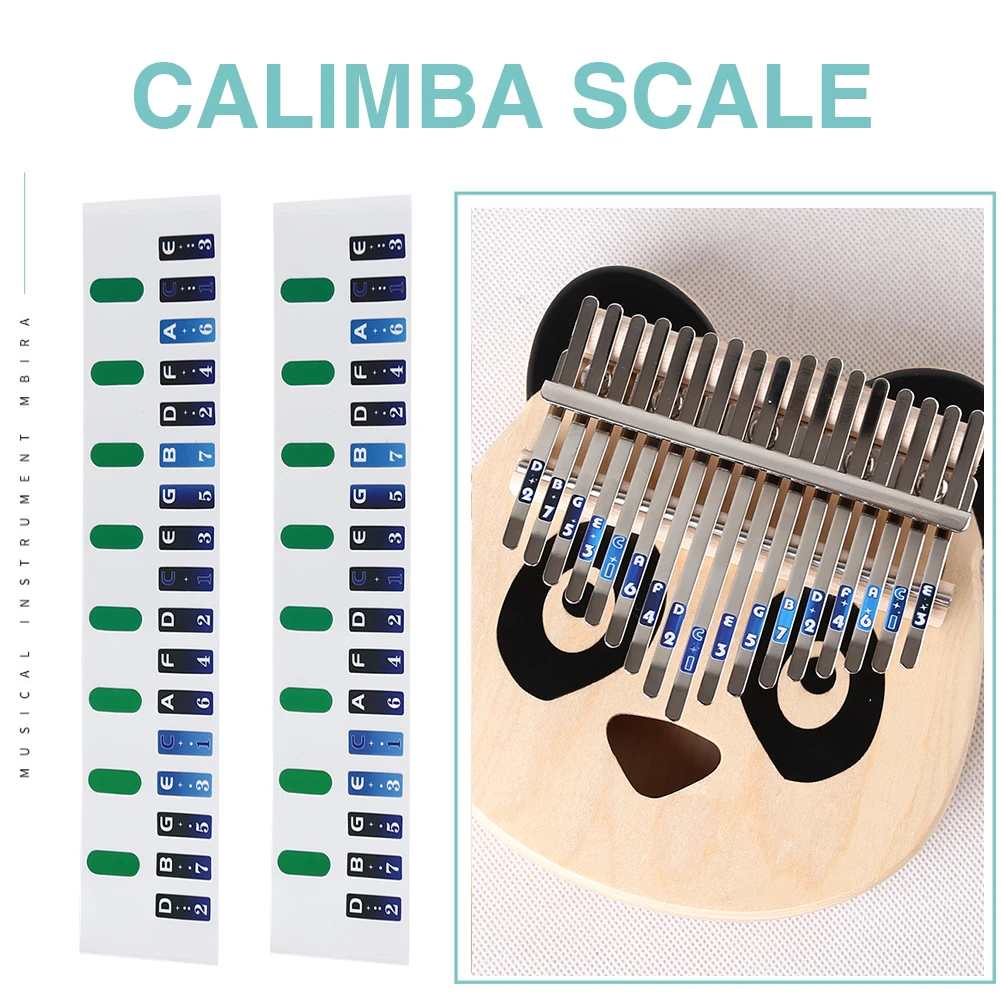 Kalimba Piano Scale Note Key Sticker Finger Music for Beginner Learner Kids 