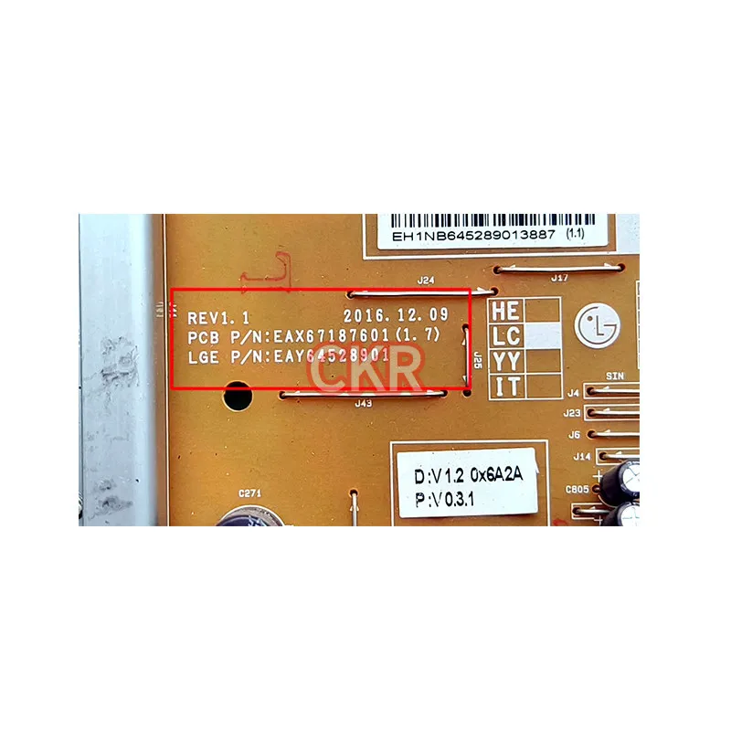 LG55UJ7588-CB용 오리지널 LGP4955-17UL6 EAX67187601 (1.7) EAY64528901용 전원 공급 장치
