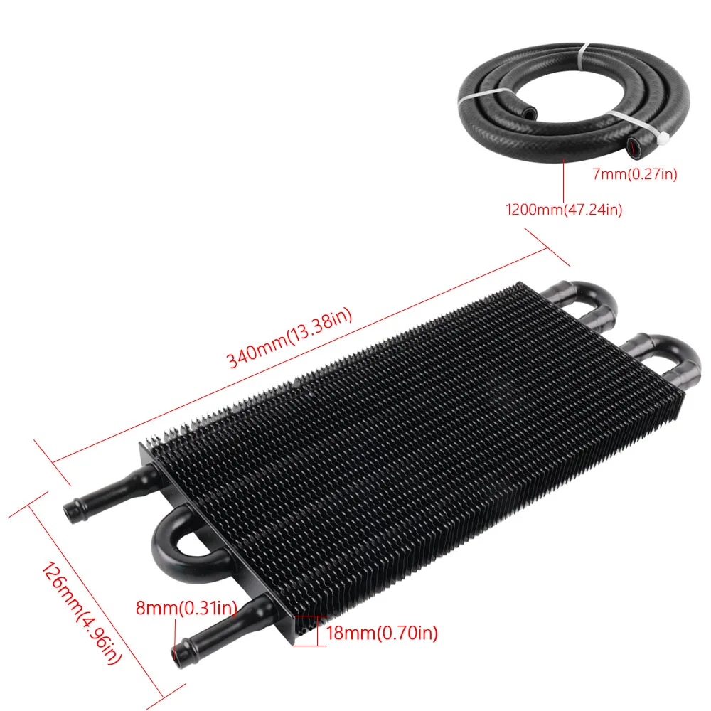 Aluminum Radiator Kit 4 Row 6 Row 8 Universal Oil Cooler Auto Transmission Auto-Manual Converter