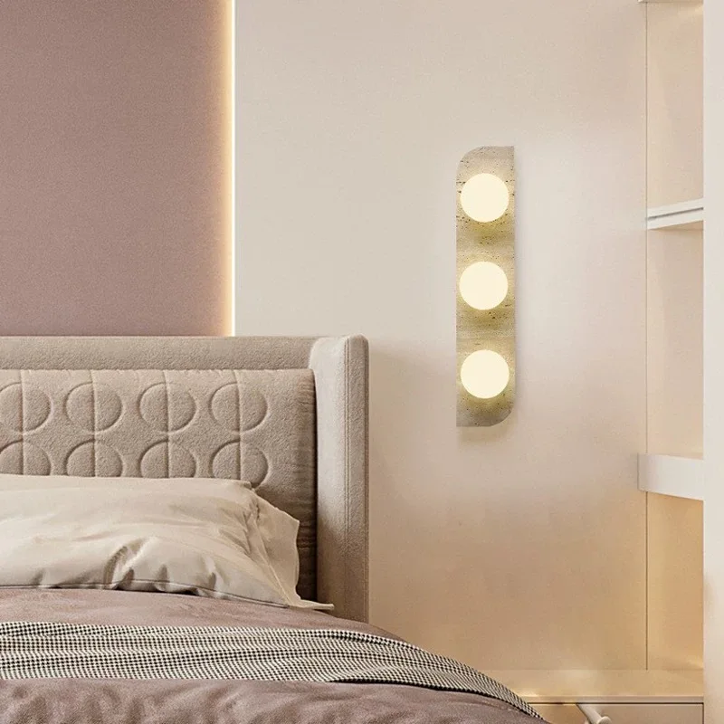 Japanese Style Wasabi Bedroom Bedside Sconce Wall Lamp Modern Simple Creamy Wind Entrance Stairway Corridor Aisle Study Foyer