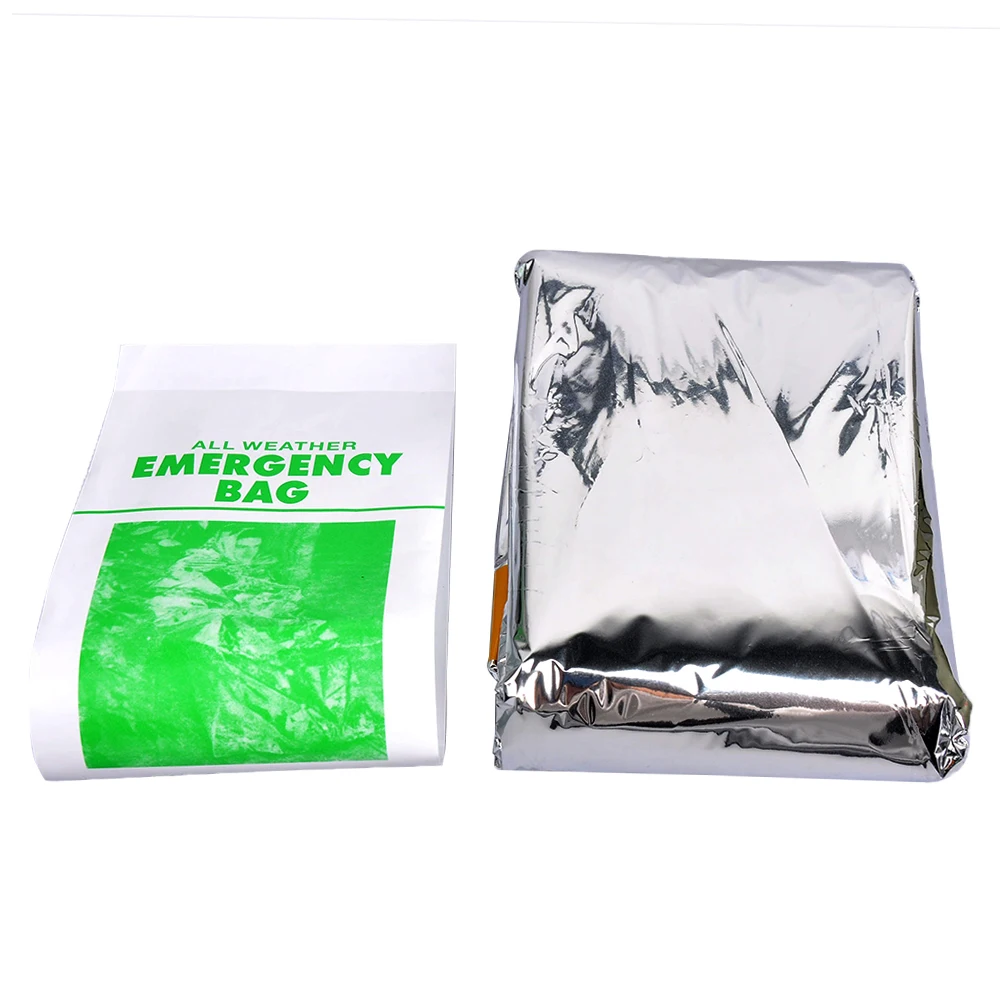 Notfall-Thermodecke Folien-Rettungsdecke Körperwärmer Outdoor-Überlebensausrüstung Erste-Hilfe-Campingmatte Wander-Reise-Rettungsmatte – Detail 11