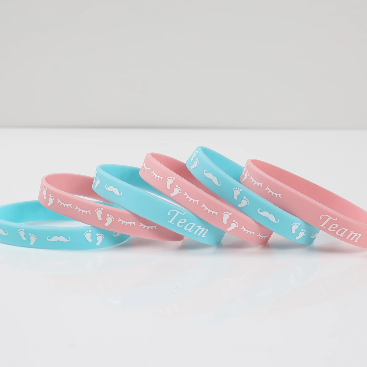 10 Pezzi In Silicone Ragazzo O Ragazza Gender Reveal Party Team Bride Bracciale Braccialetti Per Team Wendy Welcome Baby Shower Decorazioni