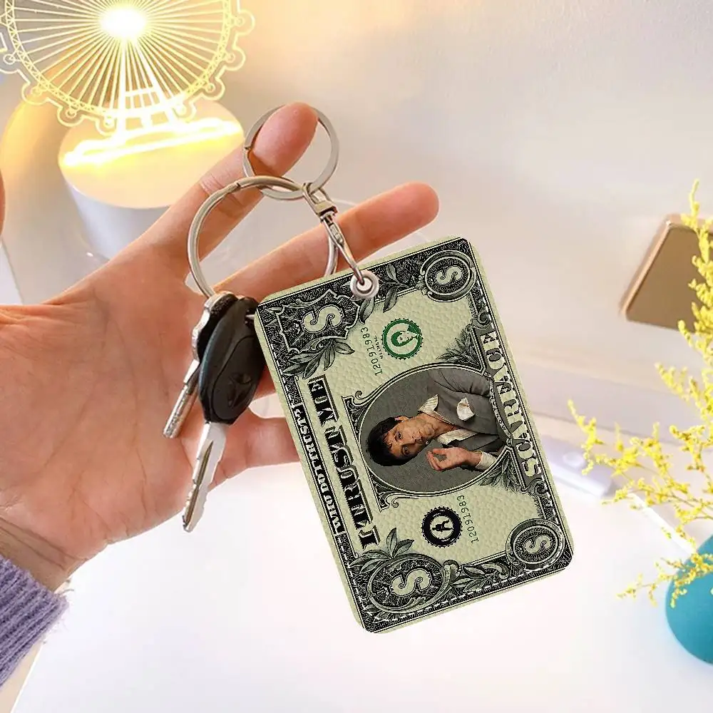 S-스카페이스 토니 몬타나 사무용품 남녀 신용카드 키링 학생증 ID 카드 홀더 자격증 홀더 카드