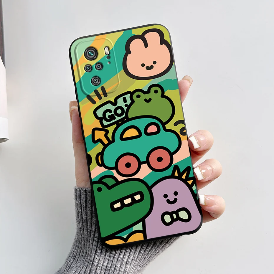 Adorable Panda & Dog Silicone Soft Cover for Xiaomi Redmi Note 10 Series