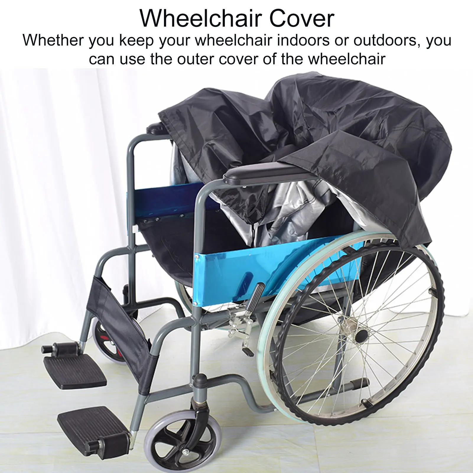 Wheelchair Cover Sun  Dustproof Elastic Shrinkage Bottom Mobility Scooter Dust Cover Adjustable for Mobility Scooter 3