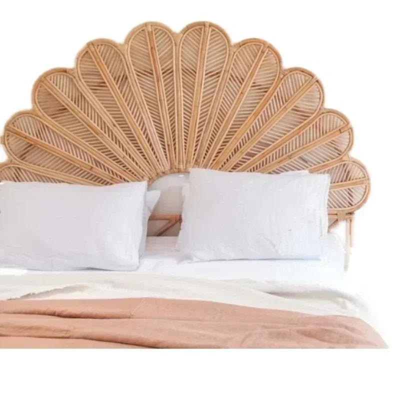 Nordic rattan double bed headboard Homestaybed Hotel bed back decorative frame designer creative headboard