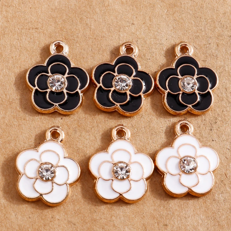 10 stücke Nette Emaille Liebe Herz Charme für Schmuck Machen Tier Katze Blume Charms Anhänger für DIY Halsketten Ohrringe Zubehör – Detail 5