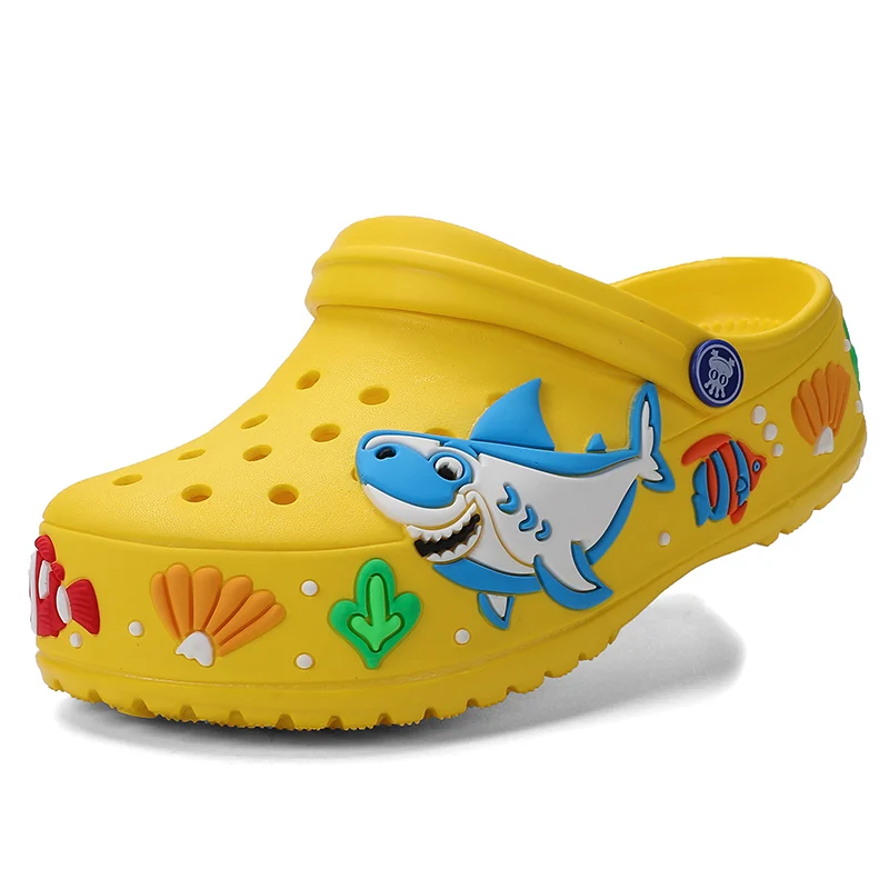 Children Summer Cartoon Sandals Quick-Dry Beach Kids Clogs Slippers Light-weight Wear-resistant Boy Girl Slip-on Shoes girl princess shoes Children's Shoes