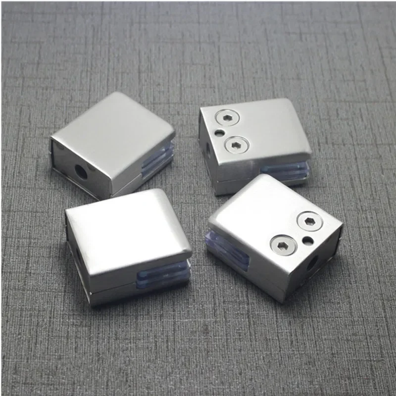 para Glass Shelf Corrimãos, prata, 4pcs