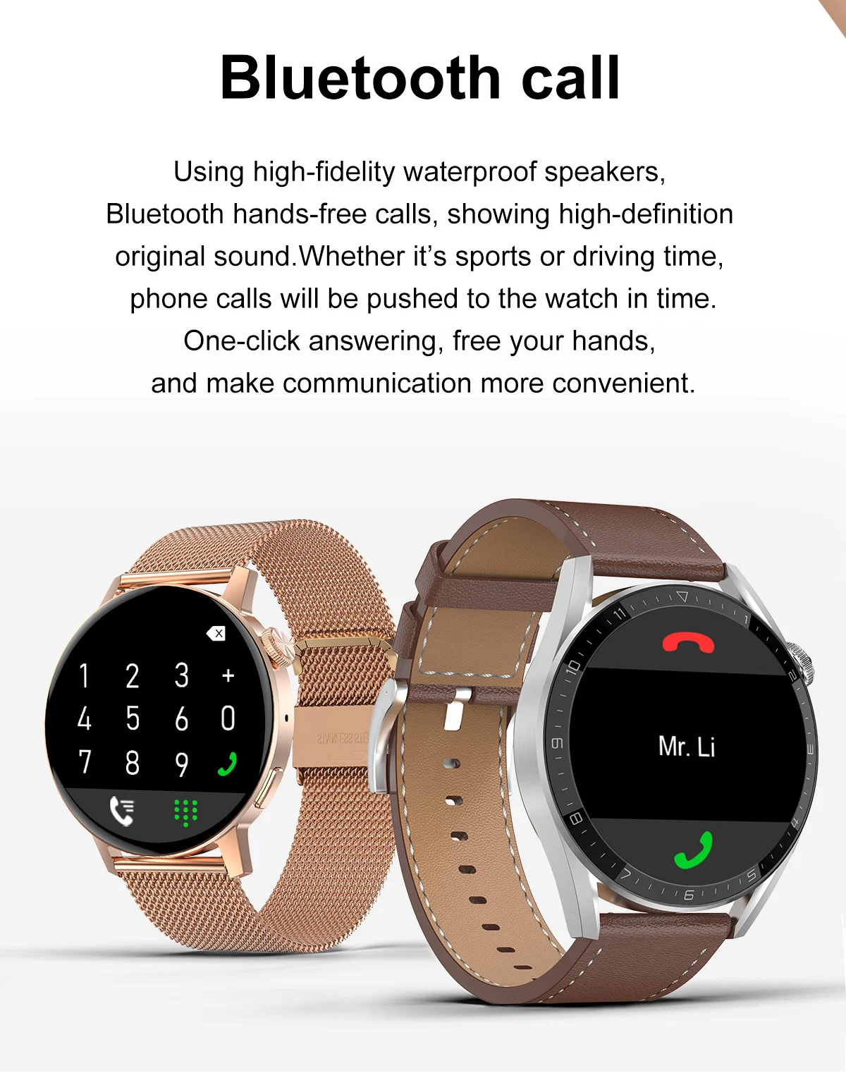 2022 Smart Watch for Men Business Smartwatch GPS Moverment Track Bluetooth Call NFC payment sports health