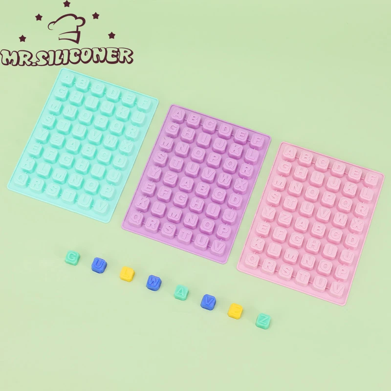 실리콘 케이크 몰드 26 영어 알파벳 문자 초콜릿 아이스 큐브 캔디 메이커 트레이 팬, 수제 DIY 장식 도구 몰드 