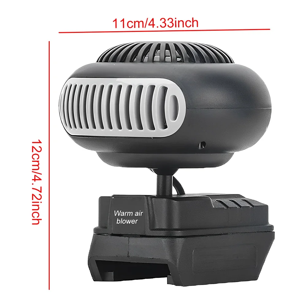 170W Car Electric Heater Fan Battery Powered Portable Small Space Heater Low Noise Thermostat Space Heater for Cold Weather