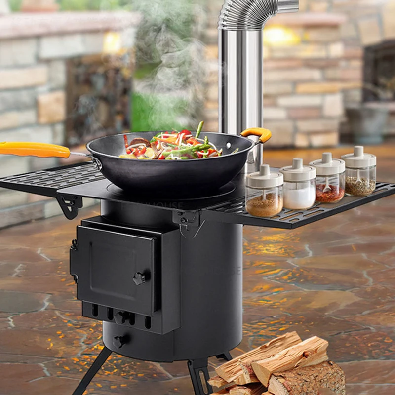 NordicCastIronChimeneasforOutdoorHeaterWoodStovesWinterIndoor