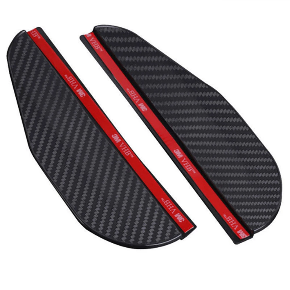 2Pcs Carbon Fiber Auto Rückspiegel Regen Abdeckung Sonnenblende Augenbraue  Carbon Side View Spiegel Regen Schutz auto Schutz - AliExpress