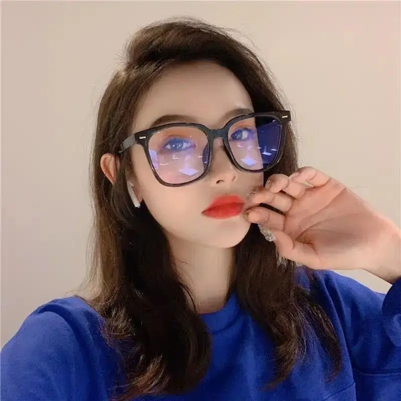 Gafas para miopía con luz azul, anteojos para ordenador, Vintage, montura  grande, a la moda, bloqueo de luz azul, novedad de 2024