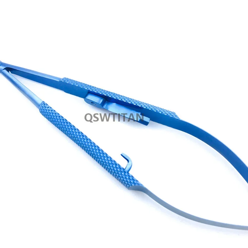 Barraquer Titanium alloy Needle Holder Without lock / With lock curved Ophthalmic surgical instrument ophthalmic tool,surgical instruments