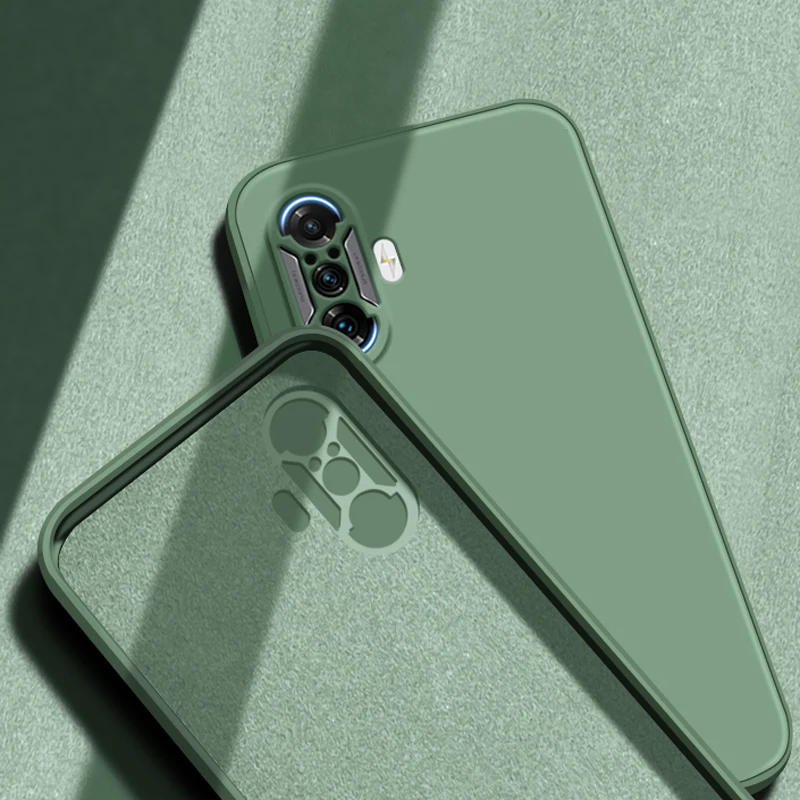 Liquid Square Rubber Silicone Protective Case - Durable & Stylish Phone Cover