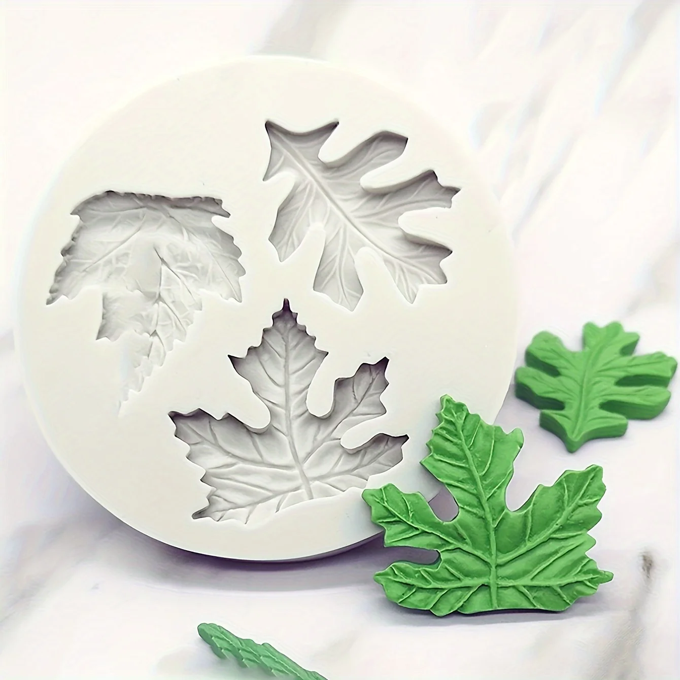 1PC - Maple Leaf Baking Silicone Mold Baking Maple Leaf Green Leaf Cake Decoration Chocolate Mold Clay Mold