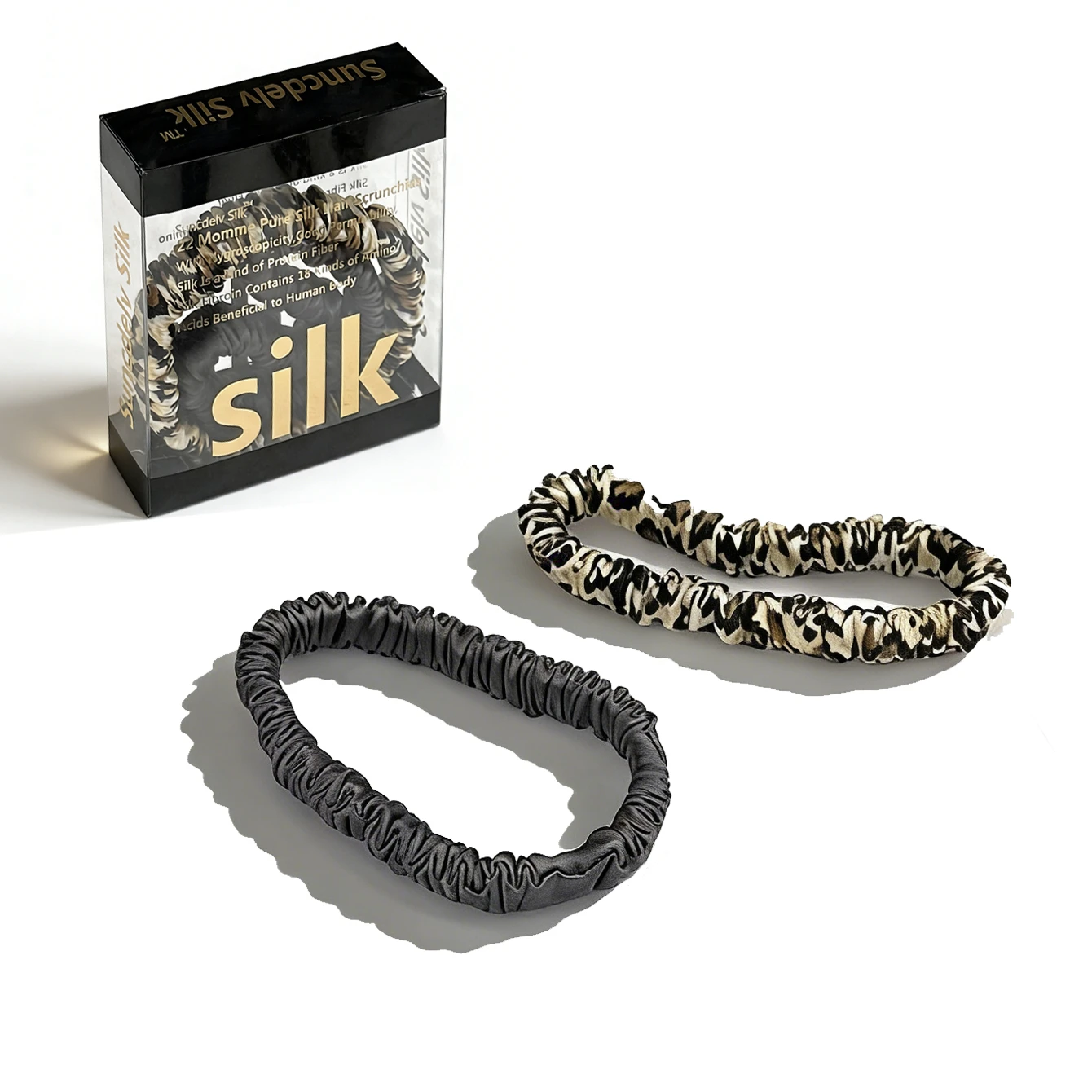 Luxurious Mulberry Silk Skinny Scrunchies Set – Anti-Crease, Gentle & Durable Hair Accessory