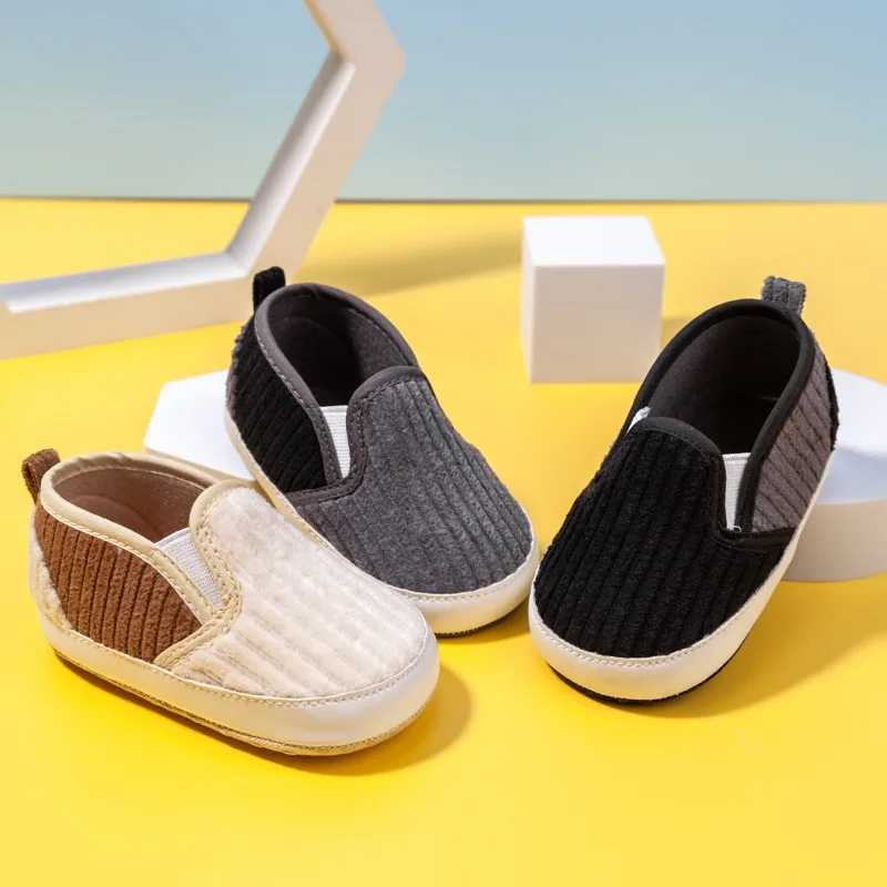 

New Color Matching Casual Sports Shoes Crib Shoes Cotton First Walker Newborn Boys and Girls Shoes 0-18 Months