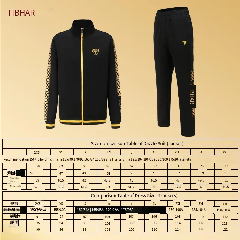 TIBHAR Men Women Table Tennis Clothes Sportswear Long Sleeve Sweater Trousers Ping Pong Sport Jerseys Top