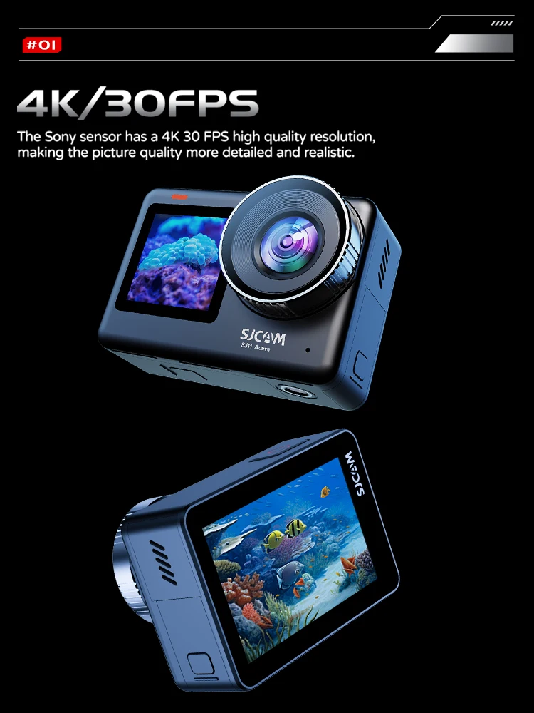 SJCAM SJ11 Active Action Camera Waterproof Anti-Shake Motion Detection Multifunctional 4K Touch Screen Outdoor Sport Video Cam 2