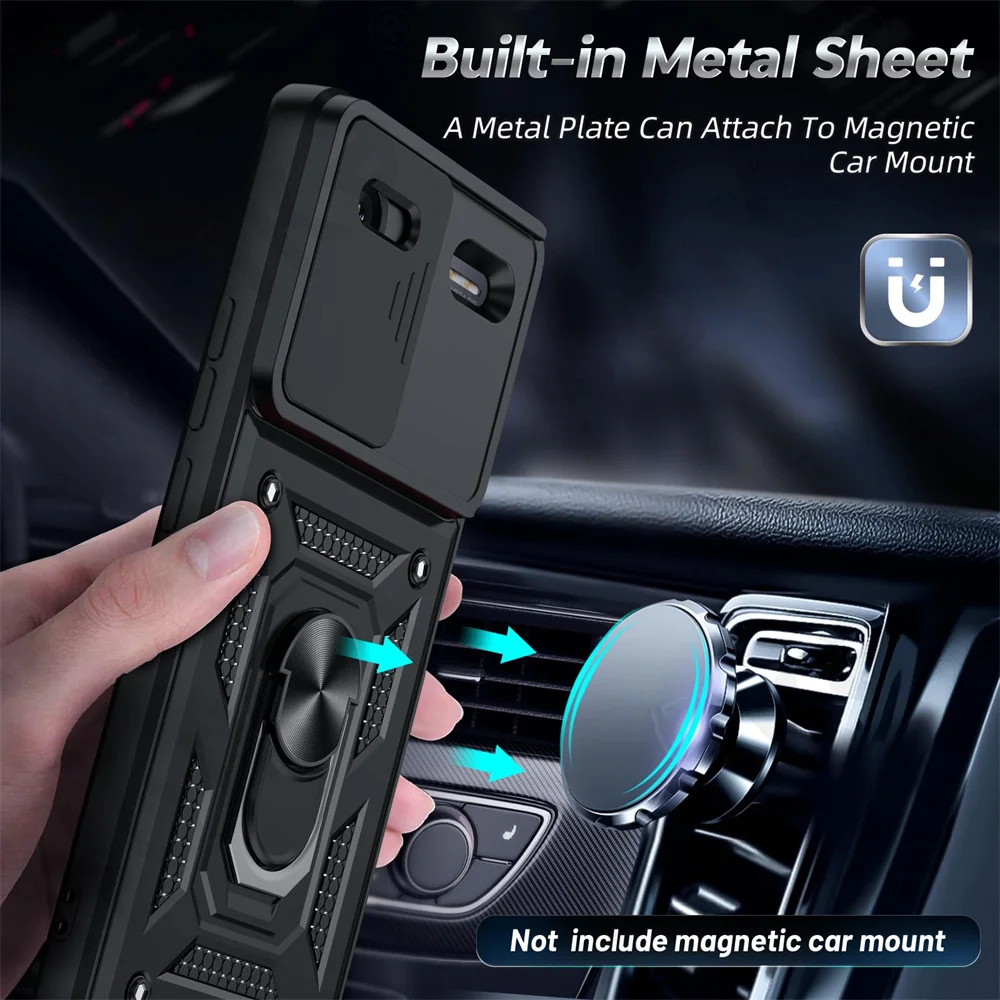 Premium Slide Camera Protector Armor Case with 360-Degree Ring for Ultimate Phone Protection