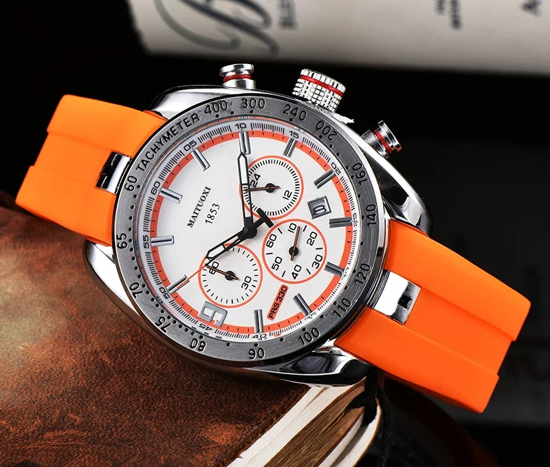 

NEW TOP LUXURY BRAND QUARTZ WATCHES LUMINOUS ARMY RUBBER WRISTWATCH BEST GIFT PRS330 CLOCK WATCH FOR MEN RELOGIO MASCULINO