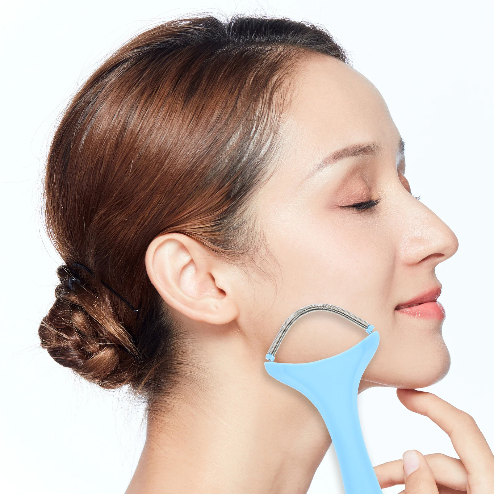 얼굴 면도기 오일 클렌저, 용수철 롤러 수동 제모기, 휴대용 블루 제거 도구, 1600x550x150cm