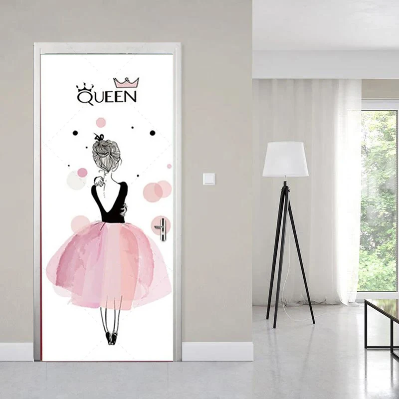 3D Geometric DIY PVC Door Decoration Sticker