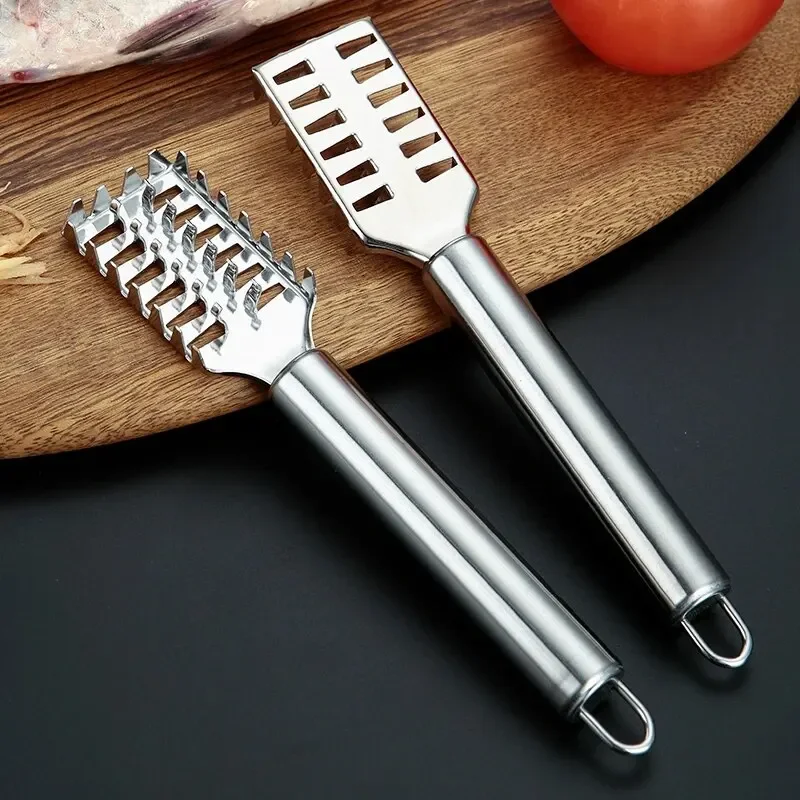 Fish Scales Scraper 1PC Stainless Steel Fish Scale Knife Scale Scraper Sawtooth Scraping Boning Filleting Cut Scrape Dig Maw Knife