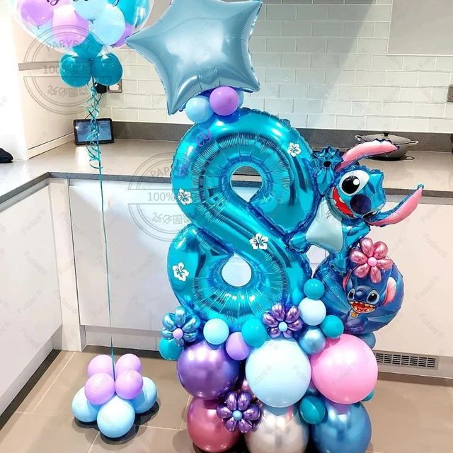 Kit d'arche CAN o Stitch pour décorations de fête, guirxiété en aluminium,  ballon numéroté, baby shower, fête à thème d'anniversaire, jouets  gonflables, 1 ensemble - AliExpress